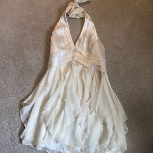 Short, flowing, white dress